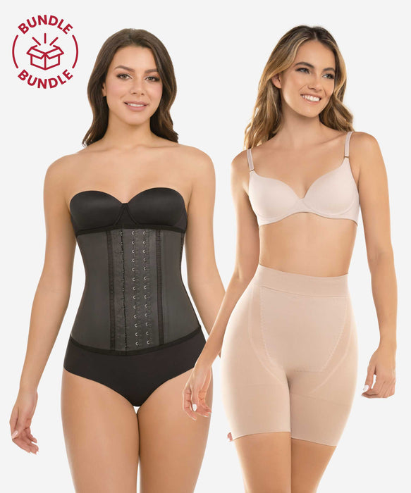 مجموعة من أساسيات إنقاص الوزن - مشدات الخصر 1332 + شورت 1504