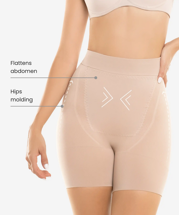 Abdomen Contouring Seamless Thermal Shorts - Style 1504-CYSM Shapers- Seamless.