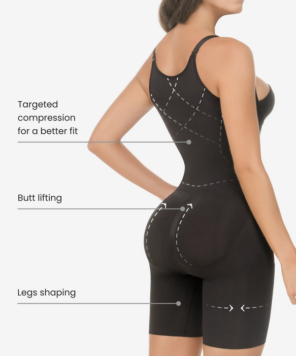 Seamless thermal action weight loss hourglass bodysuit - Style 1585-CYSM Shapers- Seamless.