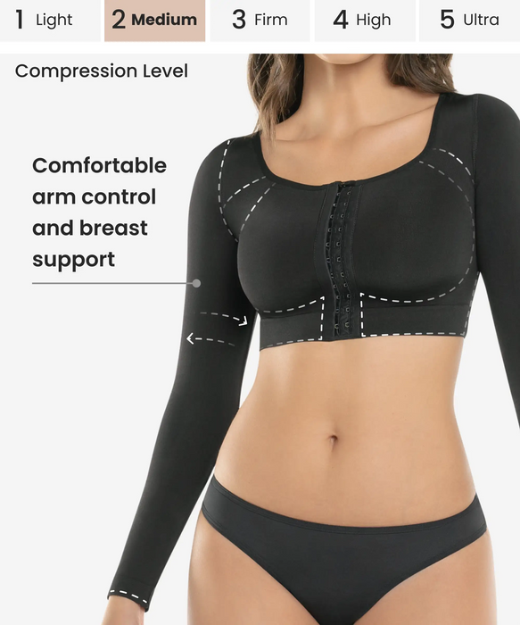 Front closure arm & bust control bra - Style 1589-CYSM Shapers- Seamless.