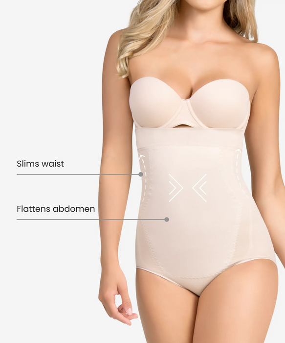 High-waist tummy control shaper in panty - Style 1595-CYSM Shapers- Seamless.