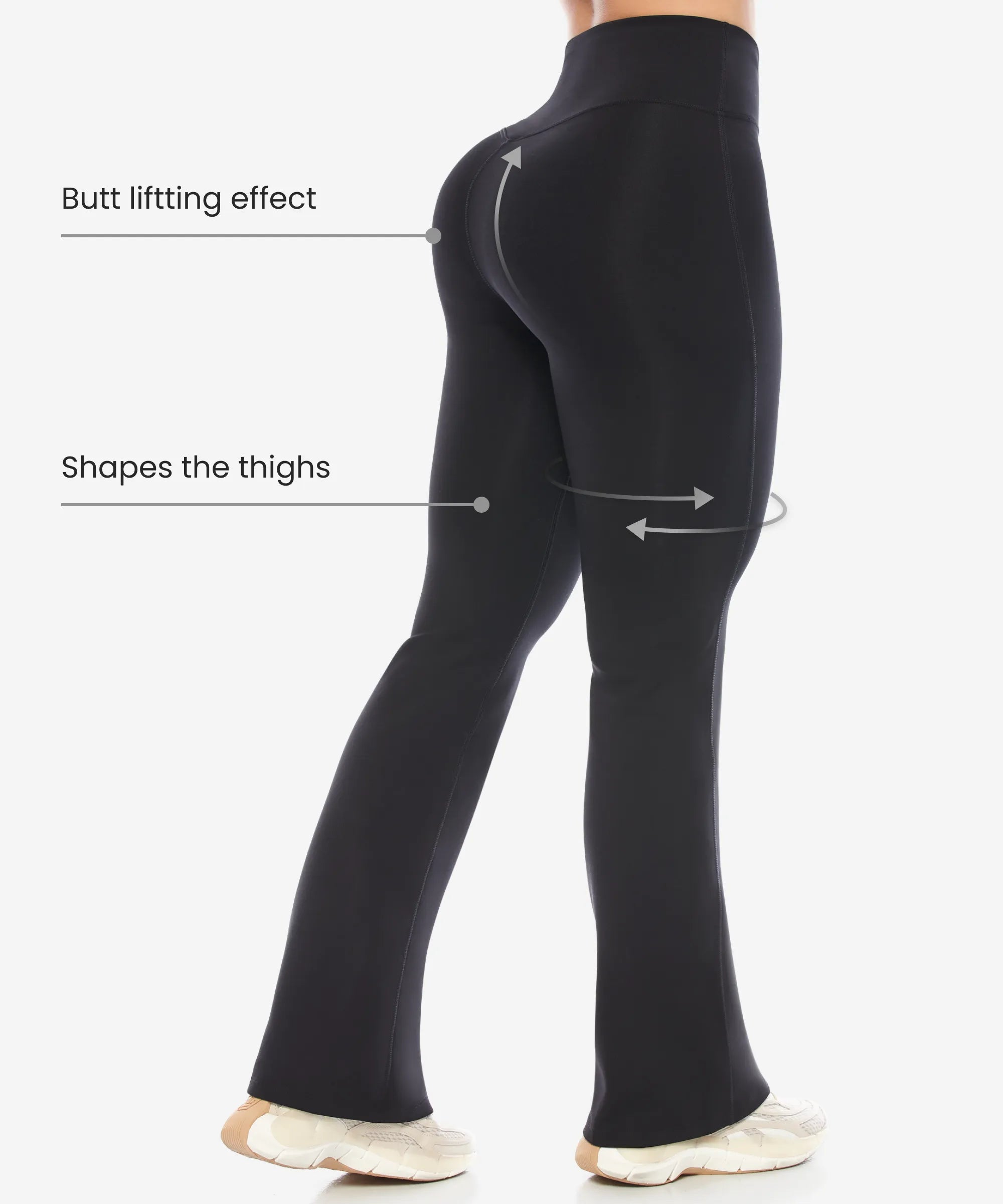 Curvy Legging | Flared-Leg Fit back benefits