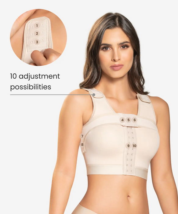 Adjustable surgical bra with removable band - Style 242-CYSM Shapers- Ultra-Compresion.