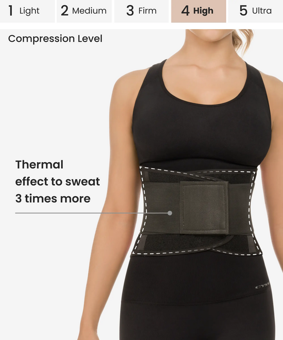 Workout sweat enhancing waistband - Style 8007-CYSM Shapers- Ultra-Compresion.