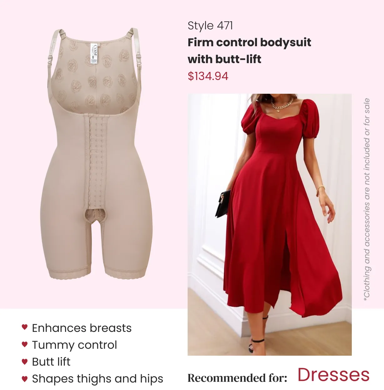 Shaper recommended for dresses