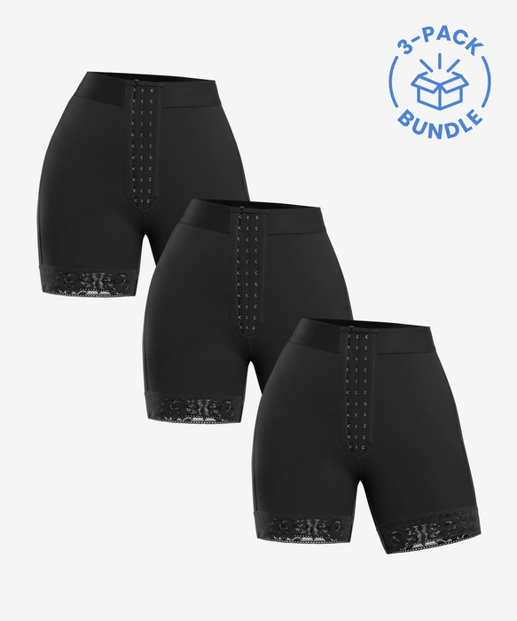 Black Hook closure Shorts 3-Pack in style 255-CYSM Shapers- Bundle.